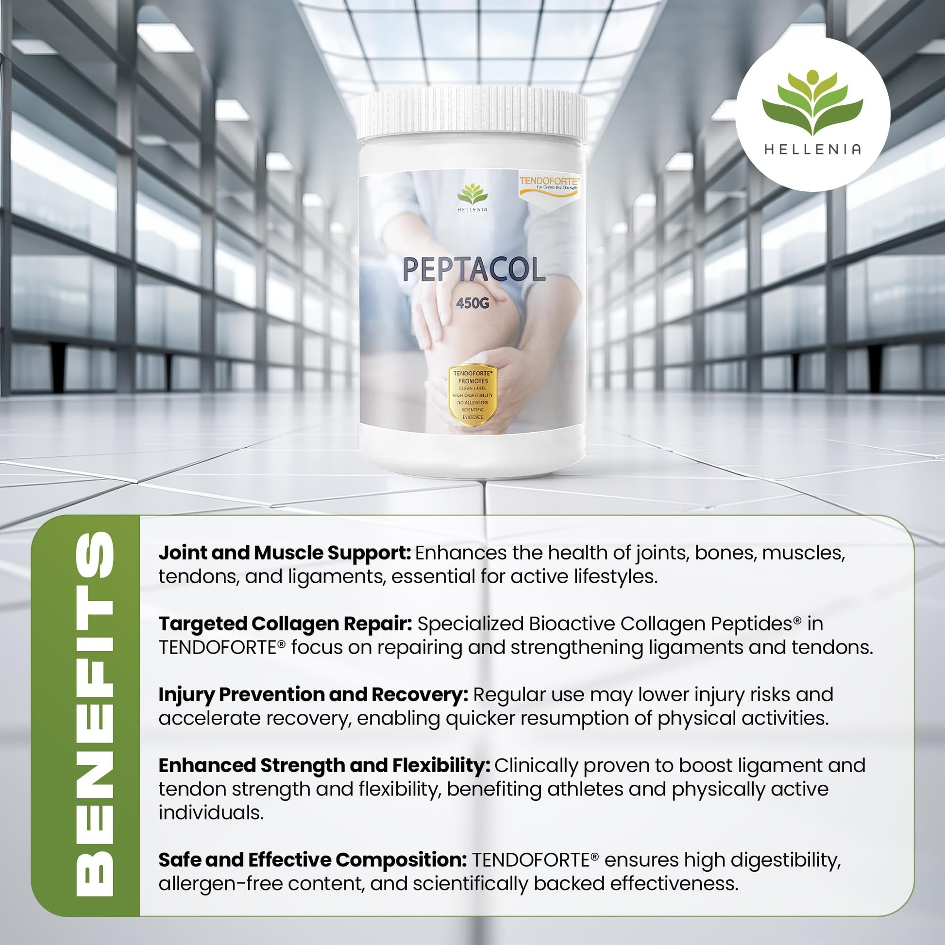 PEPTACOL TENDOFORTE® Bioactive Collagen Peptides® - 450g HelleniaBuy Supplements Australia