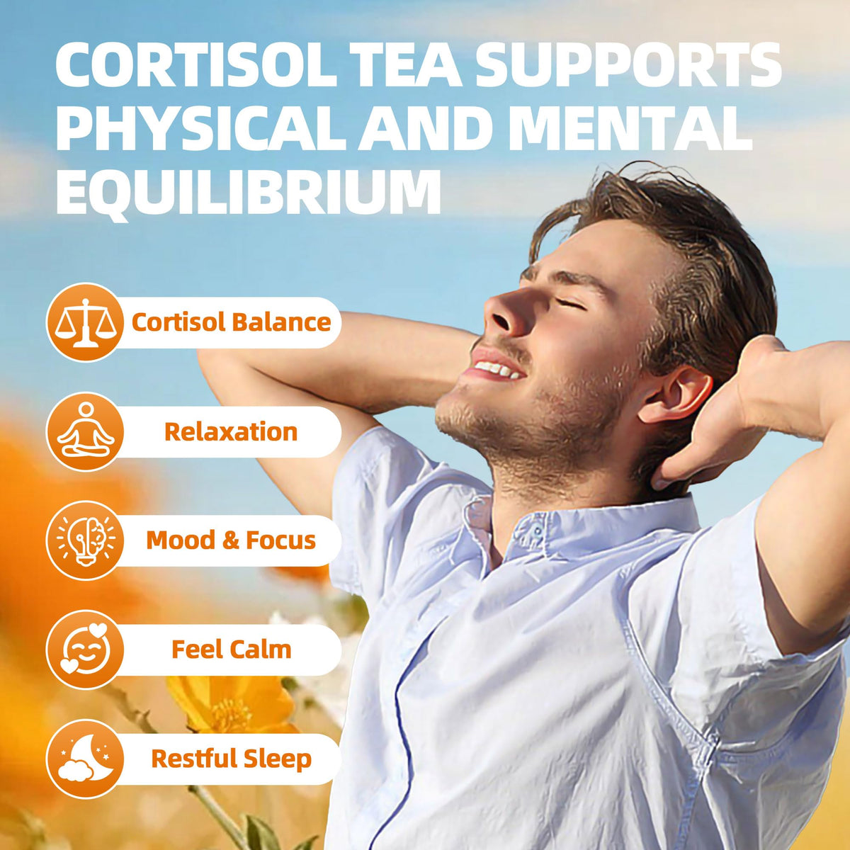 JIAOMING 2 Packs Natural Cortisol Reducing Tea, Healthy Cortisol Levels & Mental Clarity, Loose Leaf Detox Drink Teabags with Ashwagandha for Men and Women Sleep Time Relaxation, Mood Swing Reducer JiaomingBuy Supplements Australia
