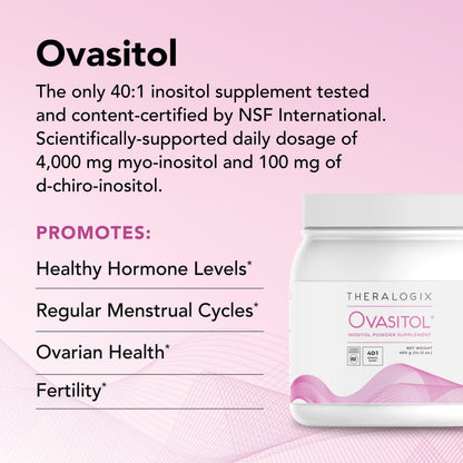 Theralogix Ovasitol Inositol Powder - 180 Servings - Myo-Inositol & D-Chiro Inositol TheralogixBuy Supplements Australia