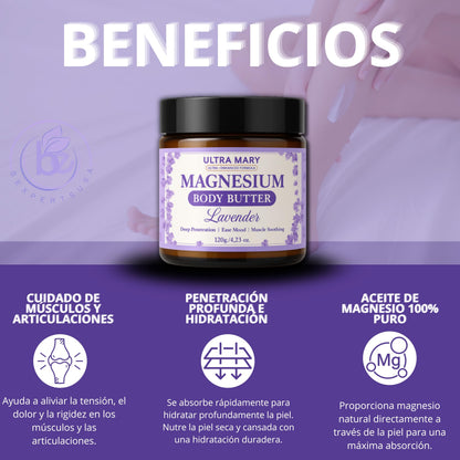 Nighttime Magnesium Cream for Pain, Nerve & Leg Cramps - Magnesium Body Butter for Sleep with Shea Butter, Jojoba Oil, Coconut Extract & Dandelion - Lavender Magnesium Lotion for Kids - 4.23oz ULTRA MARYBuy Supplements Australia
