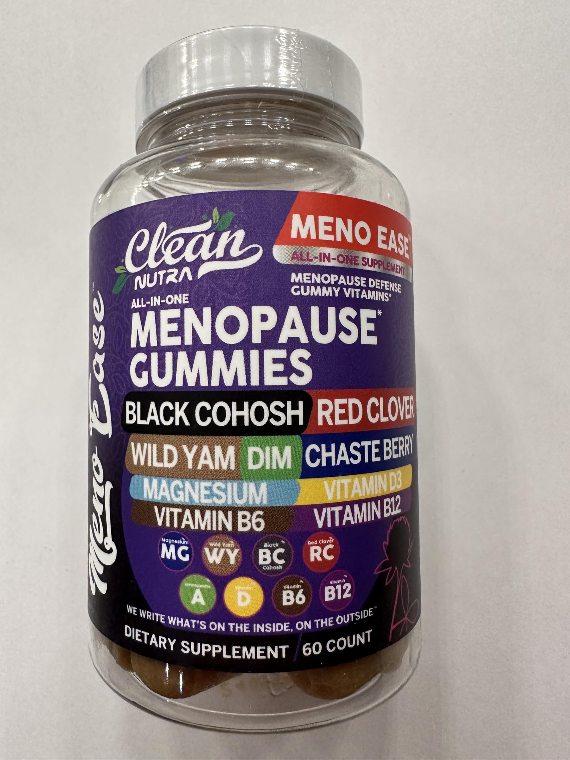 Menopause Supplement for Women Gummies with Black Cohosh, Wild Yam, DIM, Magnesium, Red Clover Chasteberry for Hormone Balance Relief Night Sweats Mood Plus Bergamot, Vitamin D3, Vitamin B6 B12 Clean NutraceuticalsBuy Supplements Australia