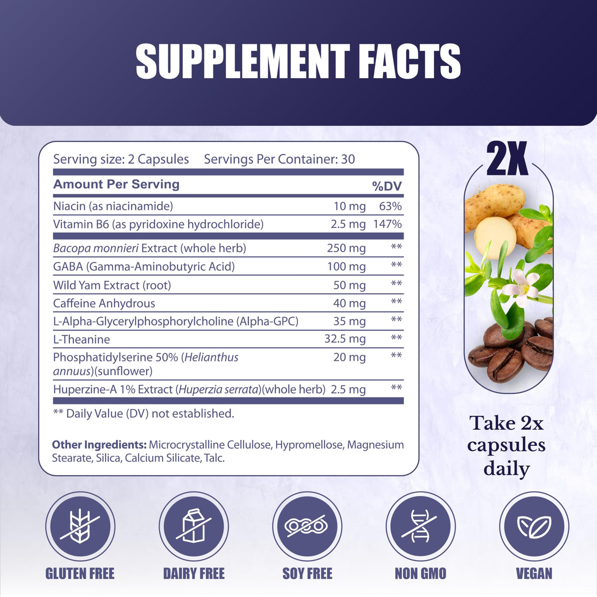 NATION HEALTH MD Cognilux - Brain Supplements for Memory and Focus - Nootropic Focus Supplement with Niacin, Vitamin B6, GABA and More - Memory Supplement for Brain, Brain Health NATION HEALTH MDBuy Supplements Australia