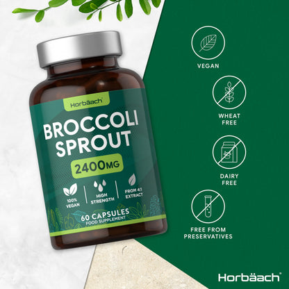 Broccoli Sprout Extract | Activated Sulforaphane Supplement | 2400mg Capsules | 60 Ct HorbäachBuy Supplements Australia