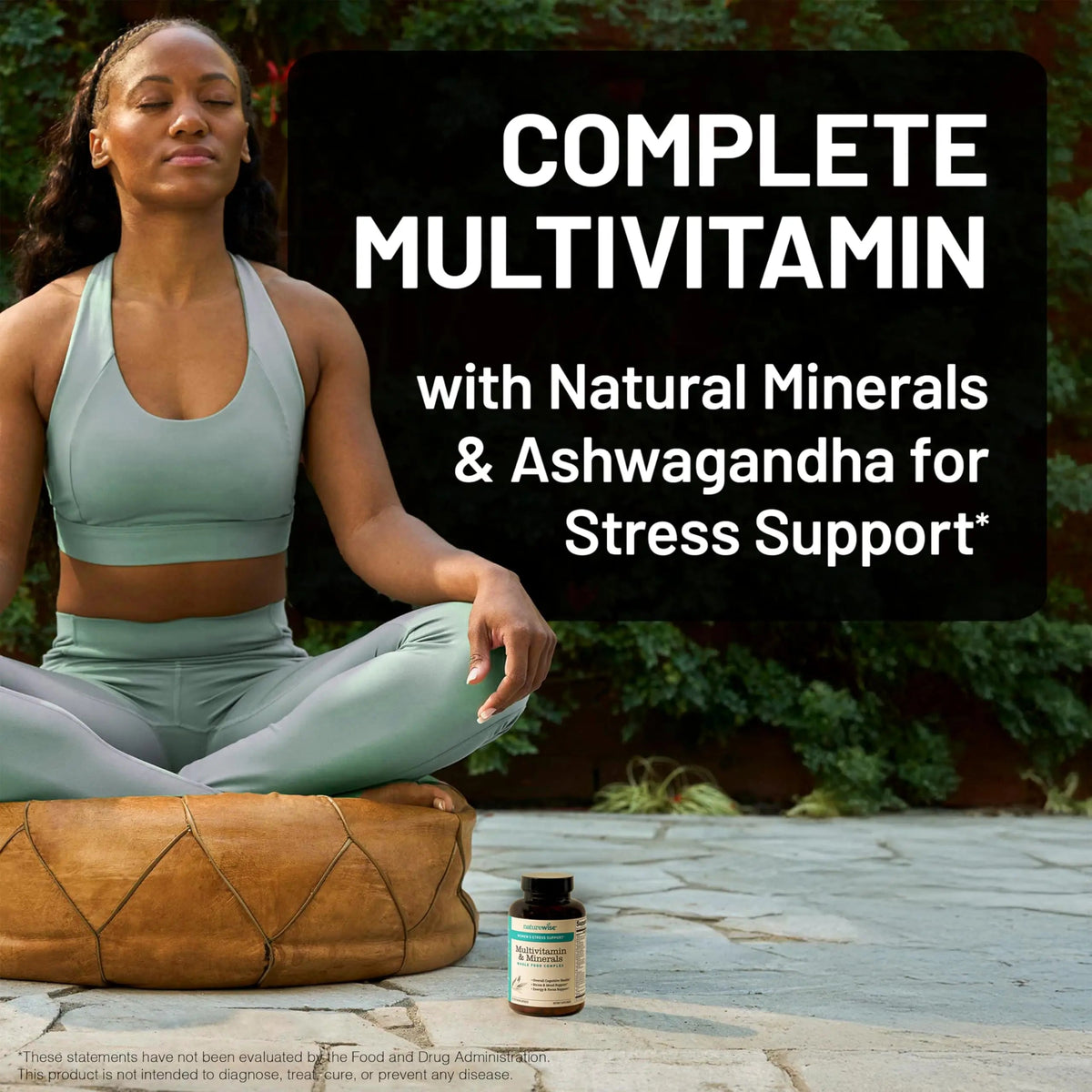 [1] NatureWise Multivitamin for Women Stress Support & Natural Minerals - 60 Ct[30-Day Supply] + [1] Omega 3 Fish Oil 1000mg + Vitamin E - Wild-Caught - 60 Softgels[30-Day Supply] NatureWiseBuy Supplements Australia