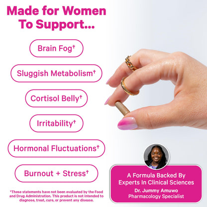Pink Stork Cortisol Probiotic for Women – Mood and Adrenal Support Supplement – Ashwagandha, Lemon Balm, Chamomile, 25 Billion CFU – Gut Health, Energy, Focus – Lower Cortisol – 30 Capsules Pink StorkBuy Supplements Australia