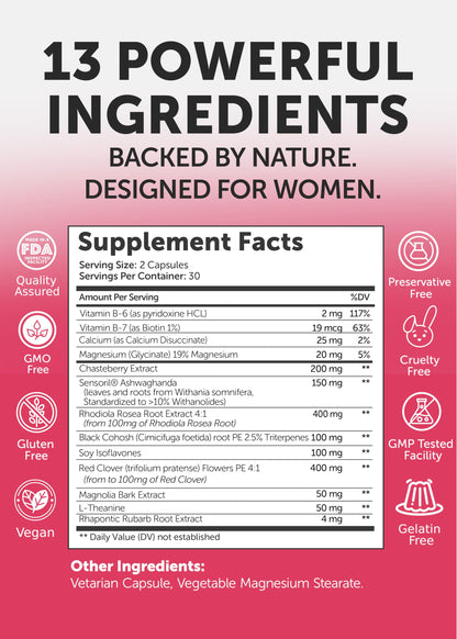 Lunakai USA Made Natural Menopause Supplements for Women – 13-in-1 Menopause Relief for Hot Flashes, Night Sweats, Sleep & Mood Support, 60ct LunakaiBuy Supplements Australia