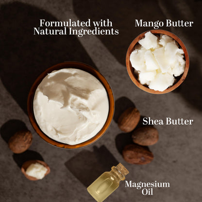 Better Shea Butter Magnesium Cream for Leg Cramps | Relieves Muscle Tension | Night Lotion Safe for Pregnancy, Kids and Babies | Organic and Natural Ingredients | Vegan, Made in USA | (Unscented) Better Shea ButterBuy Supplements Australia