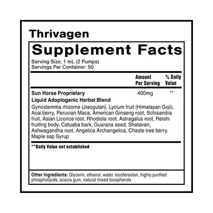 Quicksilver Scientific Thrivagen - Women's Health Supplement with 15 Energy, Hormone Balance & Adrenal Support Botanicals - Adaptogenic Herbs with Shatavari, Rhodiola & Maca Root (1.7oz / 50ml) Quicksilver ScientificBuy Supplements Australia