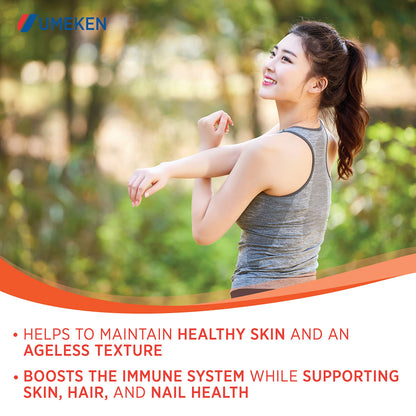 Umeken Elastin Beauty Powder Supplement with Collagen Peptides, Hyaluronic Acid, Vitamin C and Mangosteen Fruit, Women’s Health and Wellness, 1 Month Supply, 60 Packets Umeken buy supplements Au