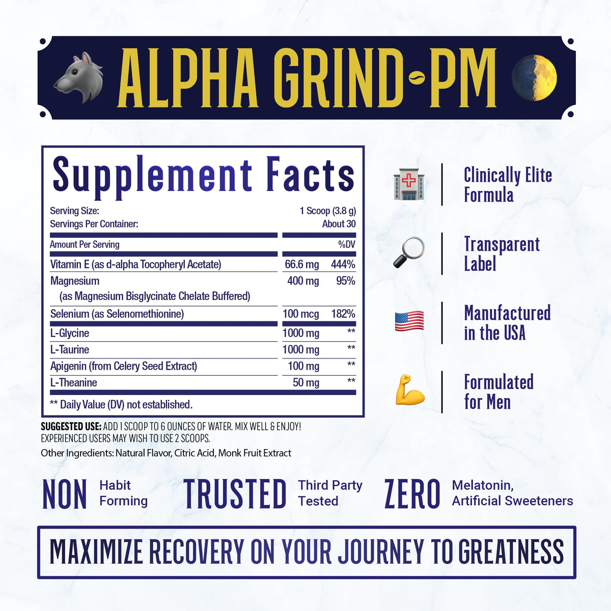 Advanced Sleep Supplement for Men, Nootropic Night Time Burner & Anabolic Recovery Join Top Shelf GrindBuy Supplements Australia