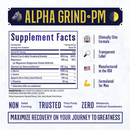 Advanced Sleep Supplement for Men, Nootropic Night Time Burner & Anabolic Recovery Join Top Shelf GrindBuy Supplements Australia