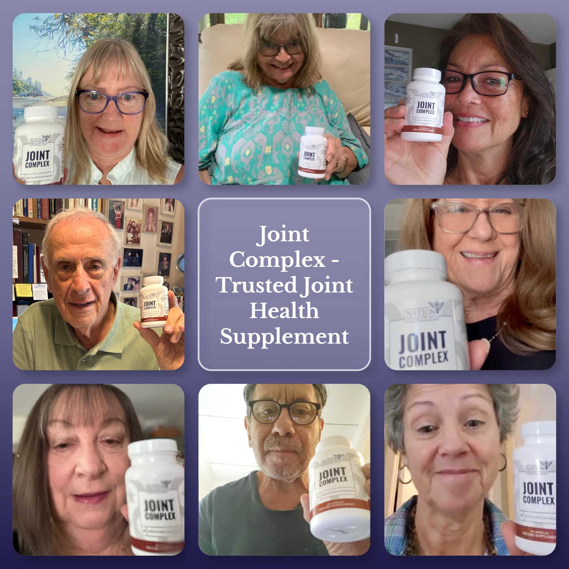 NATION HEALTH MD Joint Complex - Joint & Cartilage Health - Joint Support Supplement with Calcium, NEM Eggshell Membrane, Boswellia Serrata - Knee Supplements for Men & Women, 60 Capsules NATION HEALTH MDBuy Supplements Australia