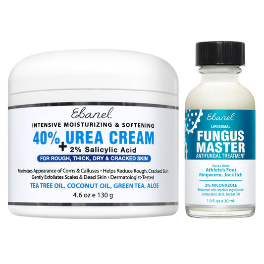 Ebanel Bundle of 40% Urea Cream 4.6 Oz, and Fungus Treatment 1 Oz Ebanel buy supplements Au