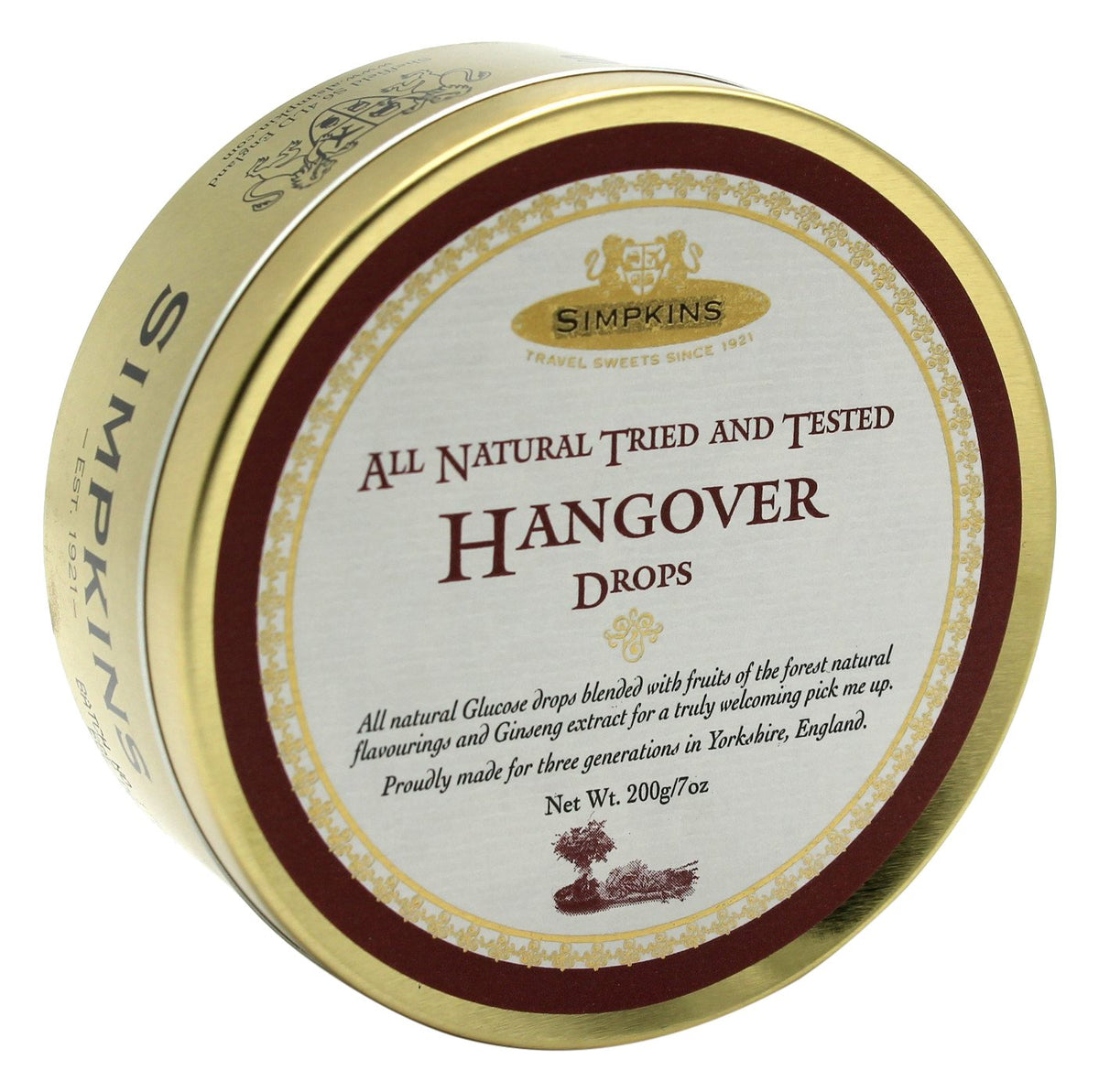 Simpkins Travel Sweets, Hangover Drops, One 200g Tin SIMPKINS buy supplements Au