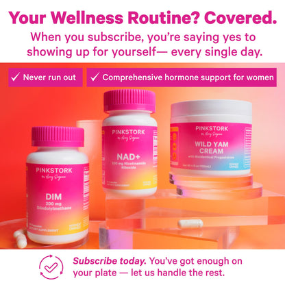Pink Stork DIM Supplement for Women - Estrogen and Hormone Balance for Menopause, Perimenopause & PMS - DIM 200 mg Plus BioPerine for Mood Support - 60 Day Supply Pink StorkBuy Supplements Australia