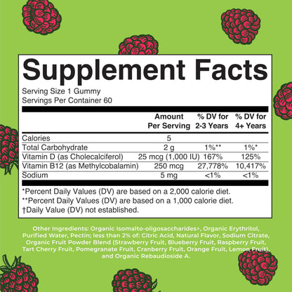 MaryRuth Organics Sugar Free | 2 Month Supply | Vitamin D & B12 Vitamin Supplements for Adults & Kids | Bone Health | Immune Support | Vegan | Non-GMO | 60 Servings MARYRUTH'SBuy Supplements Australia