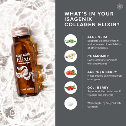 Isagenix Collagen Elixir - Collagen Drink with Marine Collagen Peptides - Liquid Collagen IsagenixBuy Supplements Australia