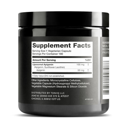Toniiq Ultra High Strength Liposomal Apigenin - 100mg Formula - Highly Bioavailable for Superior Absorption - 180 Vegetarian Capsules Toniiq buy supplements Au
