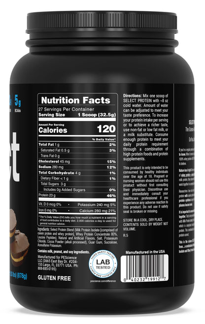 PEScience Select Low Carb Protein Powder, Chocolate Peanut Butter Cup, 27 Serving PEScienceBuy Supplements Australia