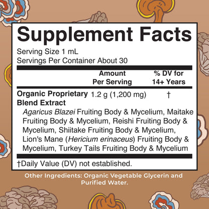 MaryRuth's Mushroom Complex | Lion's Mane | Turkey Tail | Reishi Mushroom | Shiitake Mushrooms | Alcohol Free | Mushroom Blend | Organic | Non-GMO | Vegan | 30 Servings MARYRUTH'SBuy Supplements Australia