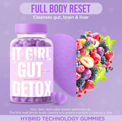 Gut Health Cleanse Detox Gummies for Women & Teens – Probiotics, Prebiotics, Digestive Enzymes & Superfoods Greens Blend – Vegan Daily Digestive Supplement for Bloating Relief, Debloat & Gut Wellness It Girl VitaminsBuy Supplements Australia