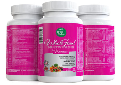 Whole Nature Whole Food Multivitamin for Women Womens Multi Vitamin with Folate, B12 Methyl, Vitamins, Minerals, Probiotics and Omegas Whole NatureBuy Supplements Australia