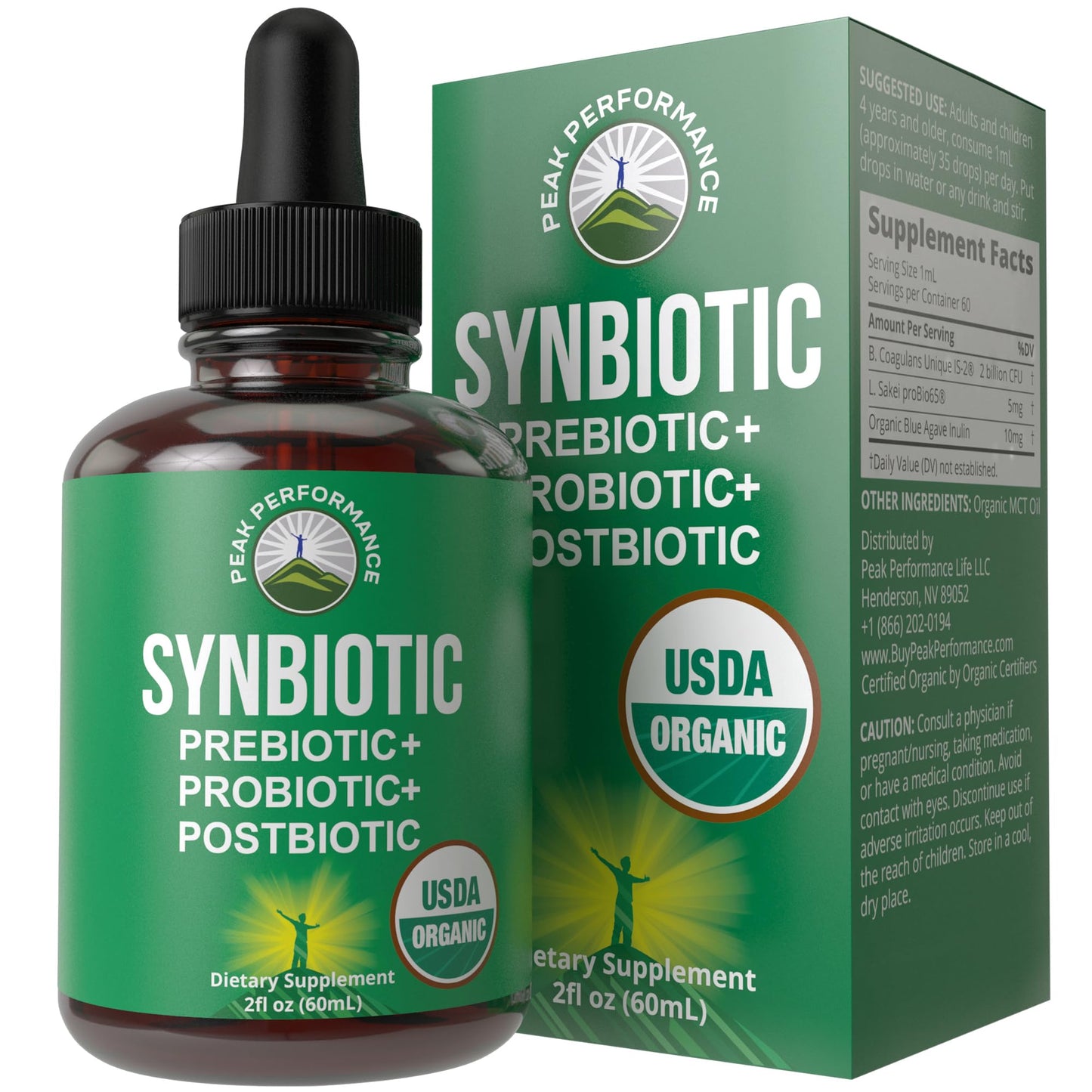 Organic Synbiotic = Prebiotics + Probiotics + Postbiotics 3-in-1 Supplement for Women, Men, & Kids. Pre, Pro, & Post Biotics Liquid Drops for Gut + Microbiome Balance. Made in USA, Vegan, Zero Sugar Peak PerformanceBuy Supplements Australia