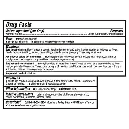 HALLS Cough and Throat Relief Honey Lemon Cough Drops, 30 Drops HALLS buy supplements Au