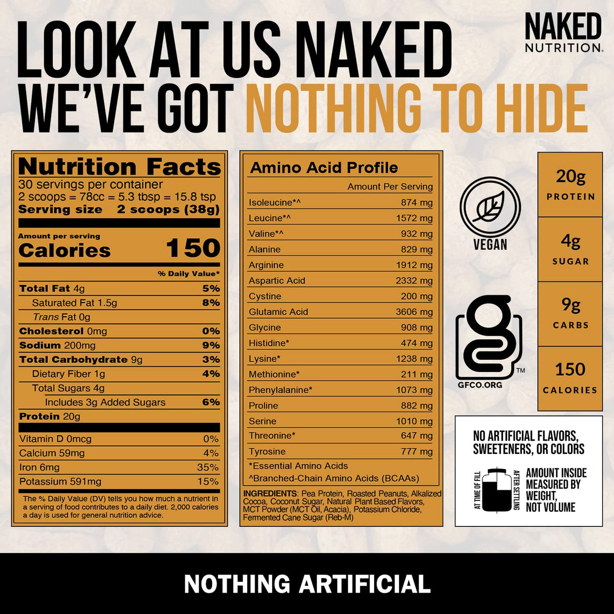 Naked Shake - Chocolate Peanut Butter Protein Powder - Vegan Protein Powder from US NAKEDBuy Supplements Australia