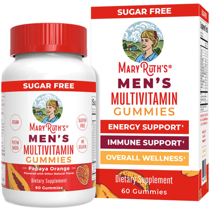 MaryRuth's Multivitamin Gummies for Men | Vitamin A, C, D, E, B6, B12, Biotin, Zinc | Energy Metabolism | Immunity | Bone Health | Cellular Health | Vegan | Non-GMO | Gluten & Sugar Free | 60 Count MARYRUTH'SBuy Supplements Australia