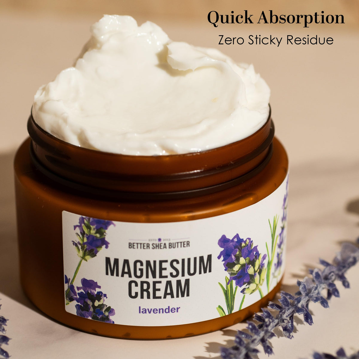Better Shea Butter Magnesium Cream | Lavender | Relieves Leg Cramps and Muscle Tension | Night Lotion for Pregnancy, Kids and Baby | Handcrafted with Organic Ingredients Better Shea ButterBuy Supplements Australia