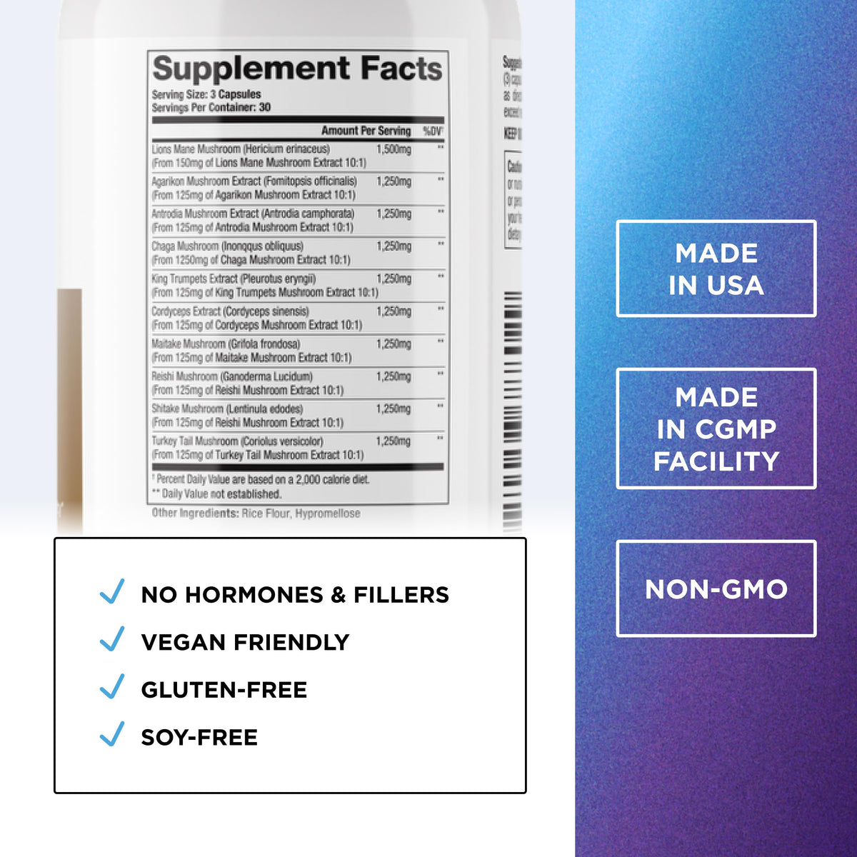 DR. EMIL NUTRITION 10 Mushroom Supplement for Mental Clarity, Focus & Immune Support - Functional Mushroom Nootropic Supplement with Lions Mane Extract, Cordyceps, Turkey Tail & More DR. EMIL NUTRITIONBuy Supplements Australia