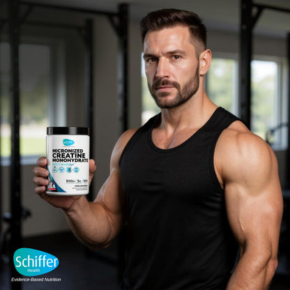 Creatine Monohydrate Powder 500g – Supports Muscle Growth, Strength & Cognitive Function*, 5g per Serv - 100 Servings, Pure Micronized Creatine for Enhanced Performance, Unflavored, 17.9 oz SCHIFFER HEALTHBuy Supplements Australia