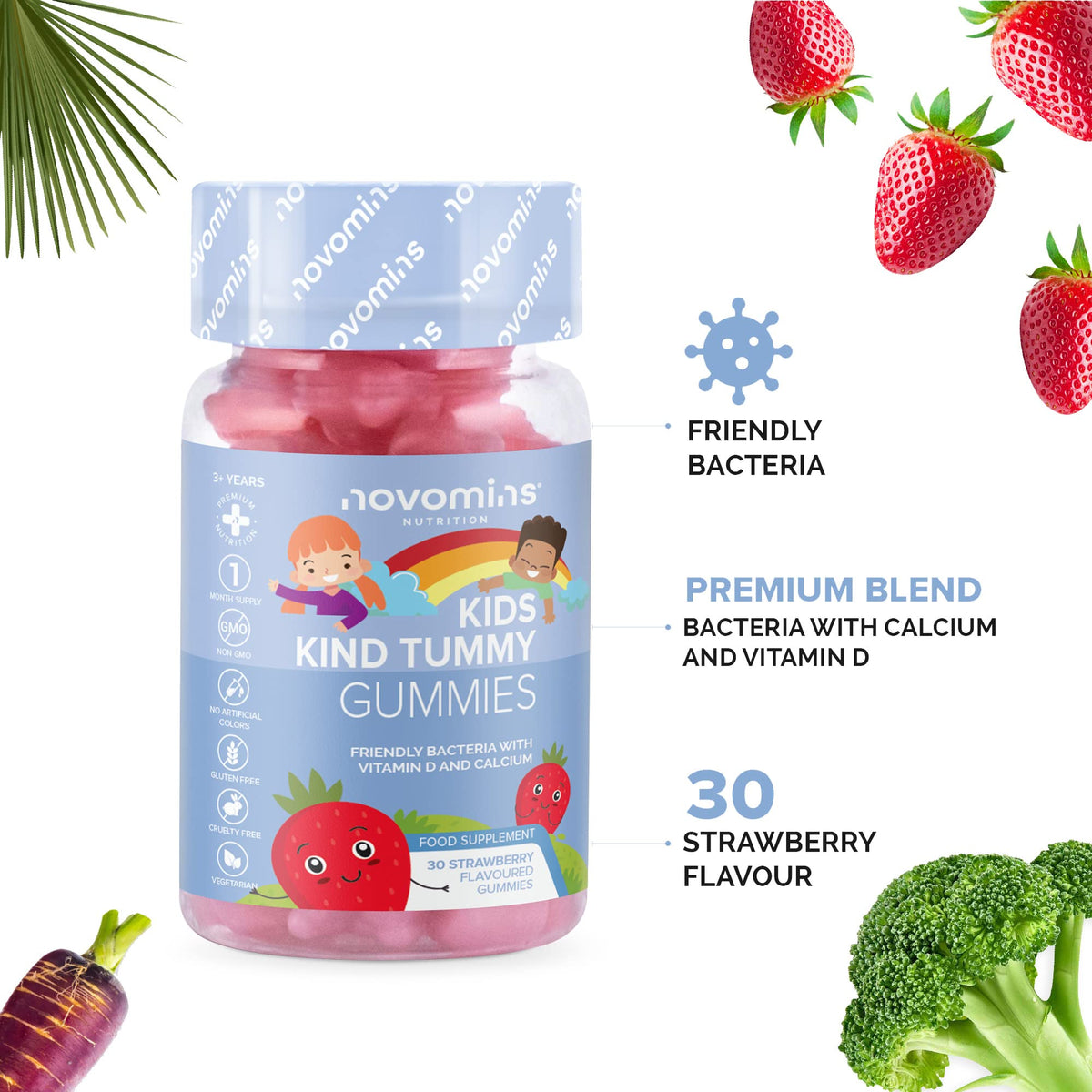 Kids Probiotic Gummies – Probiotics for Children – Kids Kind Tummy Gummies novominsBuy Supplements Australia