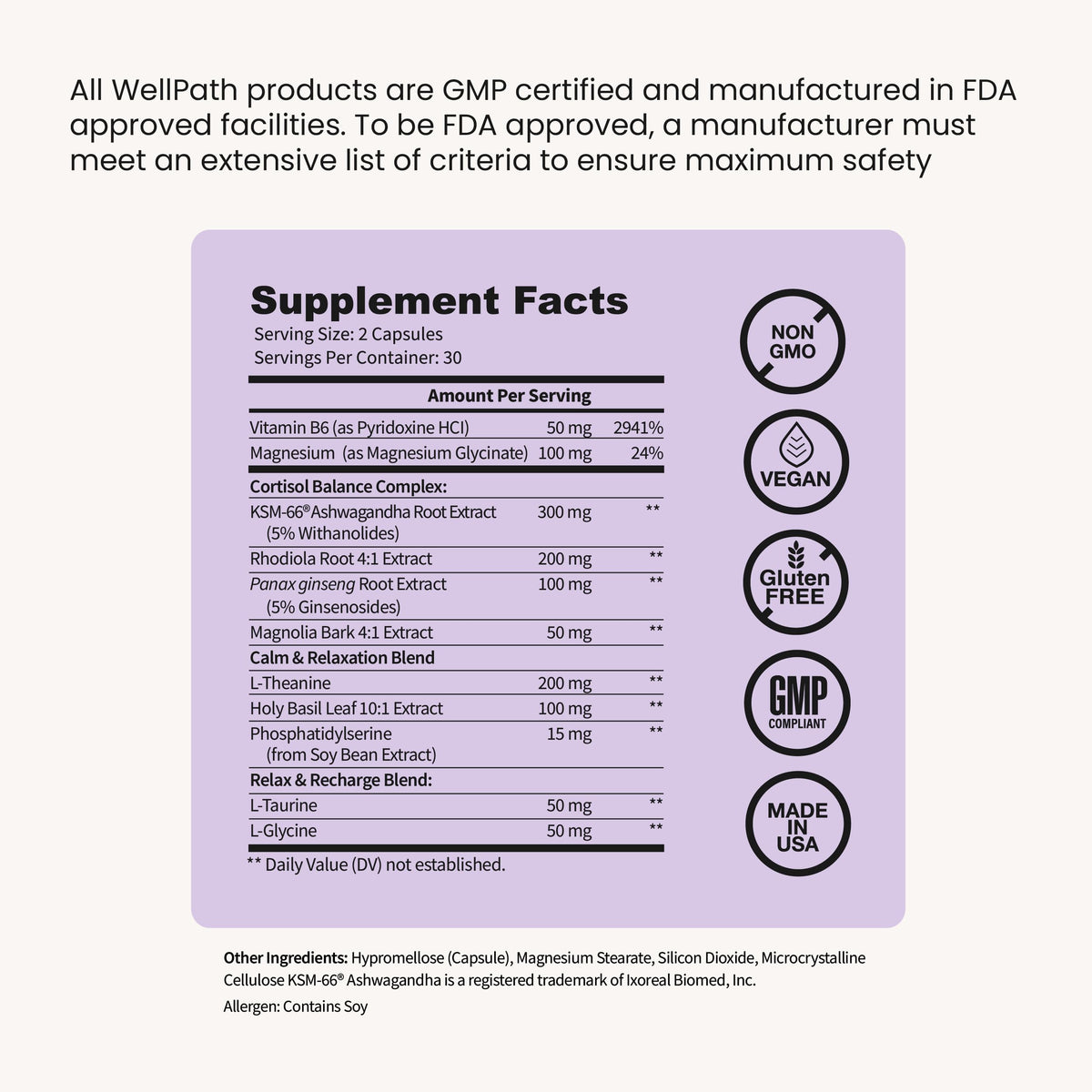 WellPath Soothe Cortisol Manager - Cortisol Supplements for Women with KSM-66® Ashwagandha & L-Theanine - Stress Support, Detox - 11-in-1 Complex, Vegan, Made in USA, Non-GMO, 60 Ct WellPathBuy Supplements Australia