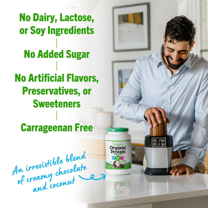 Orgain Organic Vegan Protein Powder, Chocolate Coconut - 21g of Plant Based Protein OrgainBuy Supplements Australia