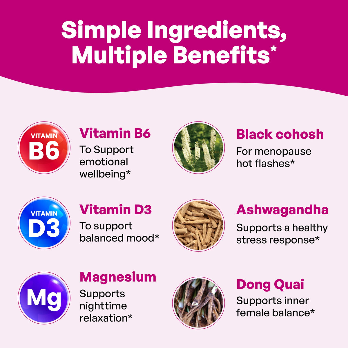 Complete Menopause Support Supplement For Women | With Ashwagandha, Black Cohosh, Dong Quai & Muira Puama | Helps Easing Hot Flashes, Night Sweats, Mood Swings, Hormone Balance & Harmony | 60 Capsules Sandhu'sBuy Supplements Australia