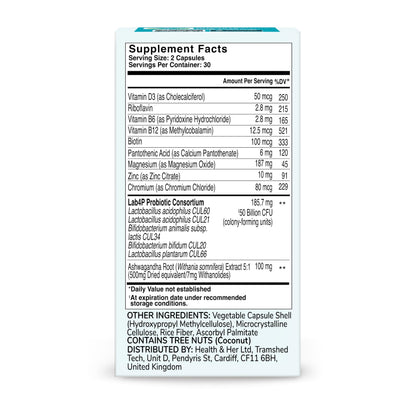 Health & Her Weight Management Probiotics for Women - Perimenopause & Menopause Supplement - Clinically Studied 50bn CFU Probiotics to Support Gut Health, Energy, Mood & Mind, Vegan (60 ct - 1 Month) Health and HerBuy Supplements Australia