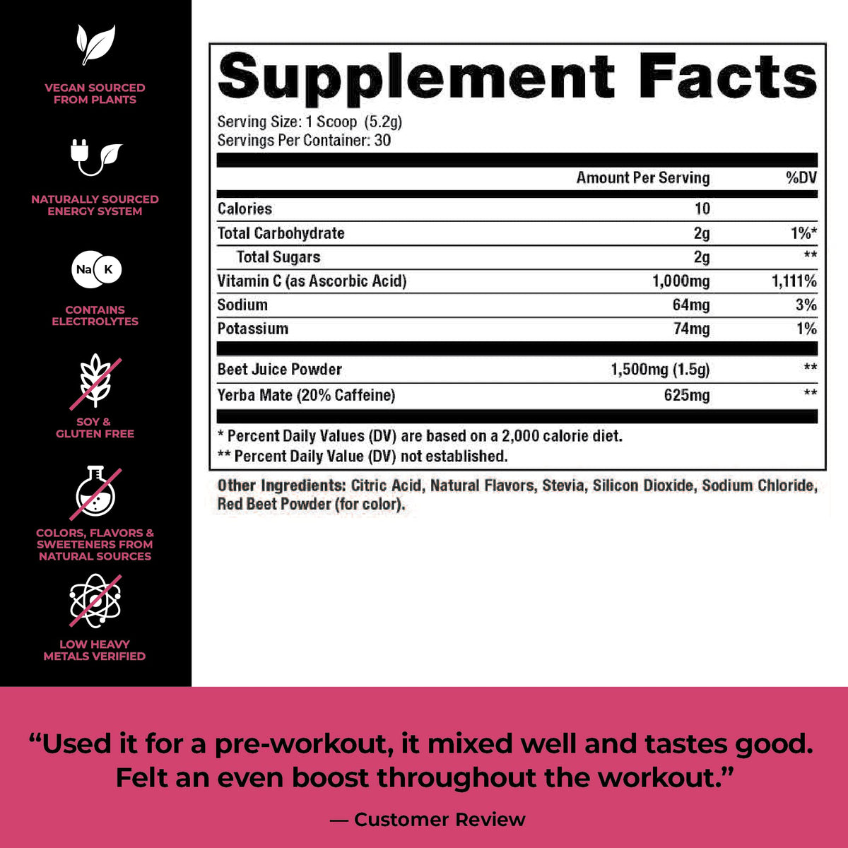 Nutrology Beet Active, Natural Pre-Workout Powder, Supports Energy, Endurance & Nitric Oxide Flow with Beet Powder, Yerba Mate & Electrolytes, Vegan Pre Workout, Passion Fruit Flavor, 30 Servings