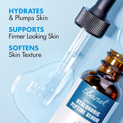 Ebanel Hyaluronic Acid Serum for Face with Peptides & Niacinamide, Hydrating Face Serum for Women, Age-Defying Formula Infused with Vitamins B, C & E to Plump, Firm & Smooth Skin Gosupps WWW buy supplements Au