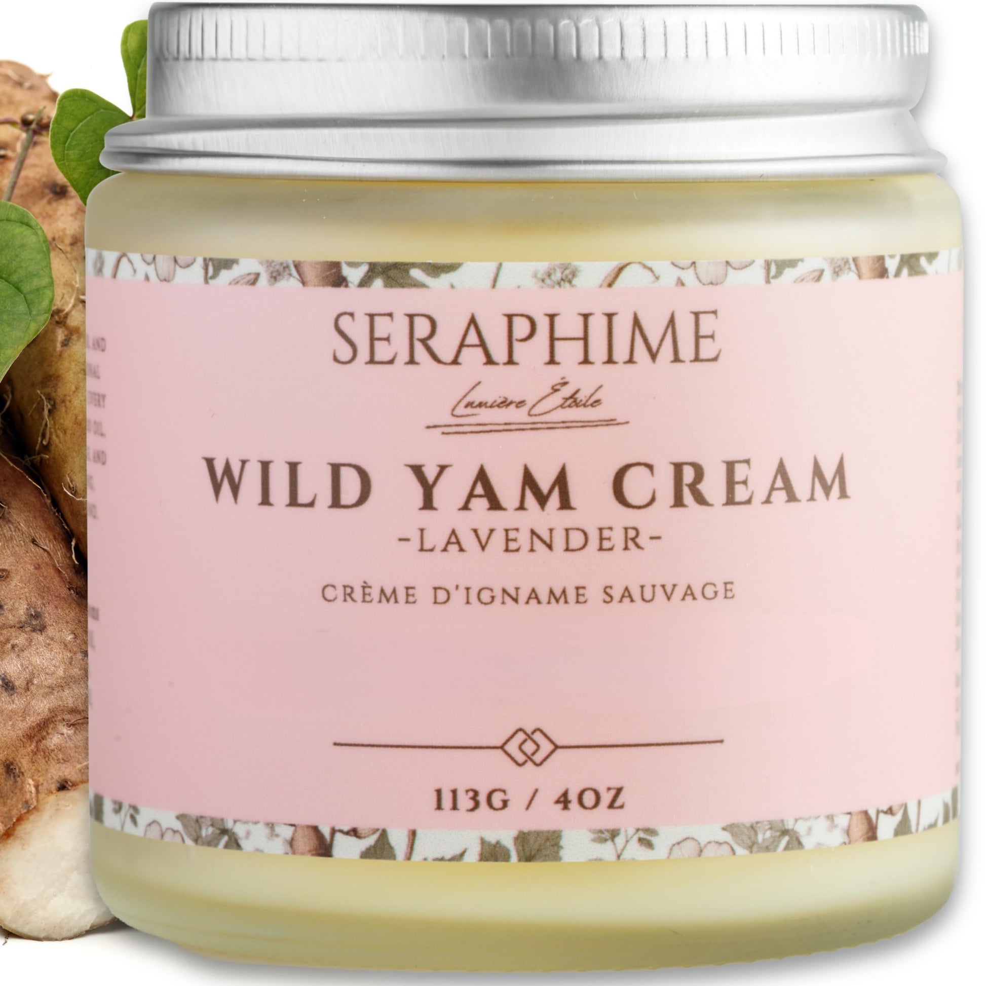 Seraphime Wild Yam Cream for Hormone Balance - Gift for Mom - Menopause and PMS Support for Women - Wild Yam Balancing Cream - Hot Flashes, Night Sweats, Mood Swings, Low Energy - Lavender 4oz SeraphimeBuy Supplements Australia