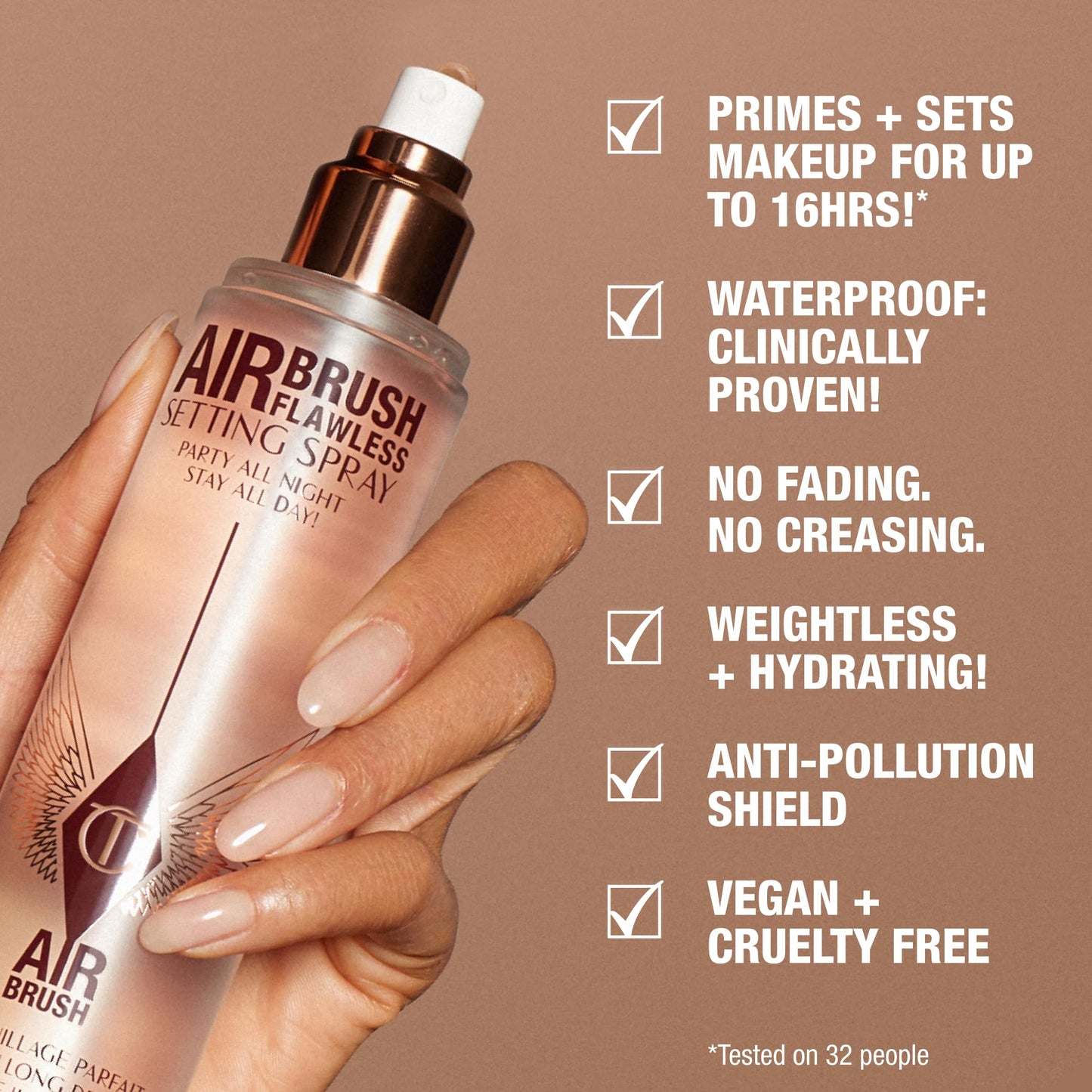 Charlotte Tilbury Airbrush Flawless Setting Spray - Ultra-Fine Hydrating Mist to Prime