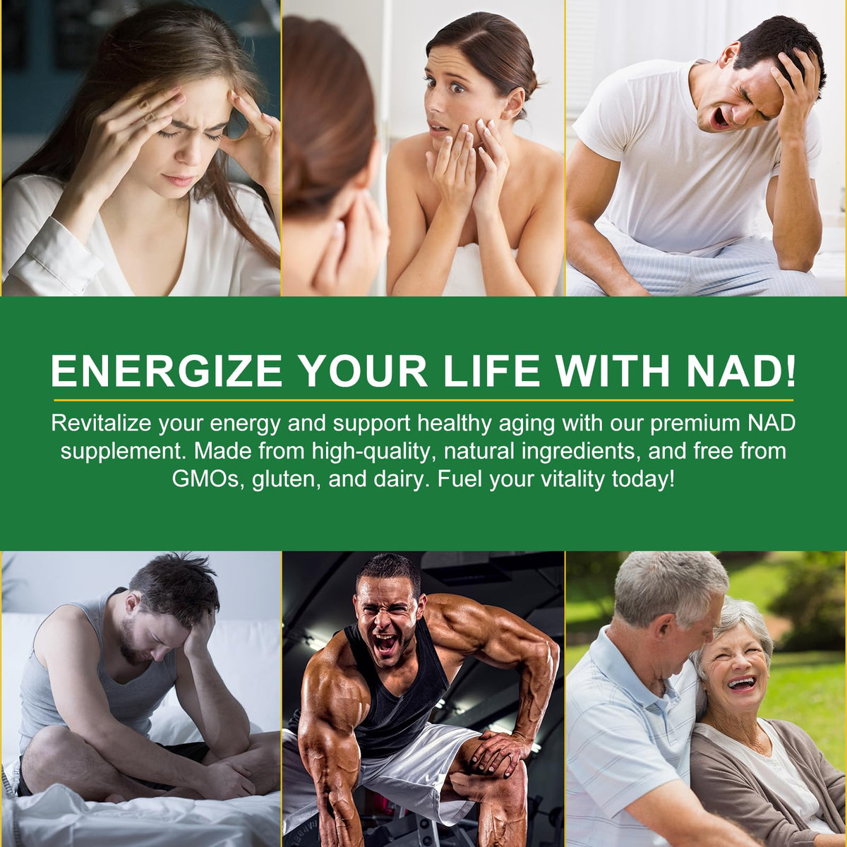 NAD Supplement with Nicotinamide Riboside - Resveratrol,Liposomal Nicotinamide Riboside,Quercetin - High Purity NAD Supplement for Anti-Aging, Focus, Energy 160 Capsules (2 Bag) RuduwuBuy Supplements Australia