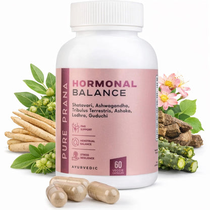 Pure Prana Ayurvedic Hormone Balance for Women - Shatavari & Ashwagandha Supplement for PMS Relief & Menstrual Support - Menopause, Perimenopause & Cortisol Support - 60 Capsules Pure PranaBuy Supplements Australia
