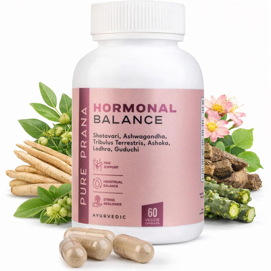 Pure Prana Ayurvedic Hormone Balance for Women - Shatavari & Ashwagandha Supplement for PMS Relief & Menstrual Support - Menopause, Perimenopause & Cortisol Support - 60 Capsules Pure PranaBuy Supplements Australia
