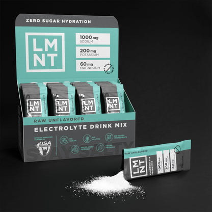 LMNT Zero Sugar Electrolytes - Raw Unflavored Salt | Drink Mix | 30-Count Drink LMNTBuy Supplements Australia