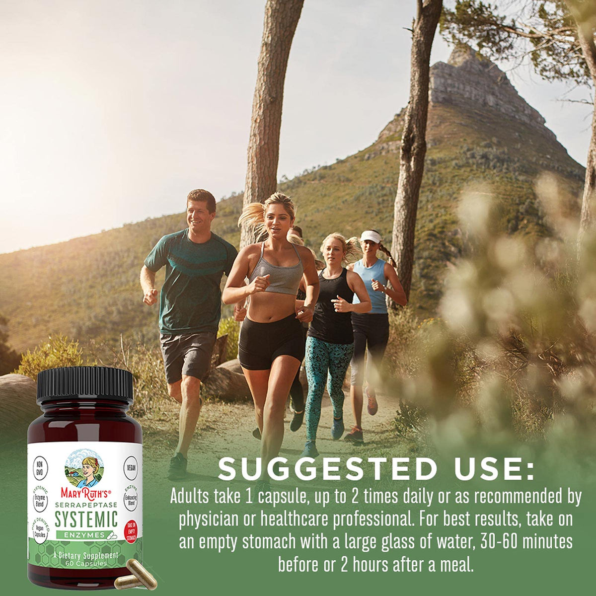MaryRuth Organics Serrapeptase Enzymes Capsules | Up to 2 Month Supply | Enzyme Supplement for High Potency Sinus Relief Pills| Tissue Health and Cellular Health | Vegan | Gluten Free | 60 Count MARYRUTH'SBuy Supplements Australia