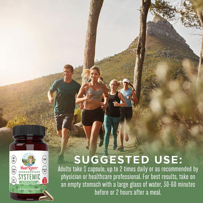 MaryRuth Organics Serrapeptase Enzymes Capsules | Up to 2 Month Supply | Enzyme Supplement for High Potency Sinus Relief Pills| Tissue Health and Cellular Health | Vegan | Gluten Free | 60 Count MARYRUTH'SBuy Supplements Australia