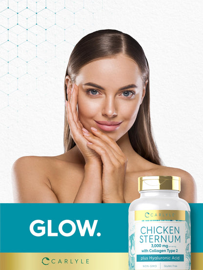 Carlyle Chicken Sternum Collagen Type 2 | 3000mg | 120 Capsules | Plus Hyaluronic Acid | Non-GMO, Gluten Free Supplement Carlyle buy supplements Au