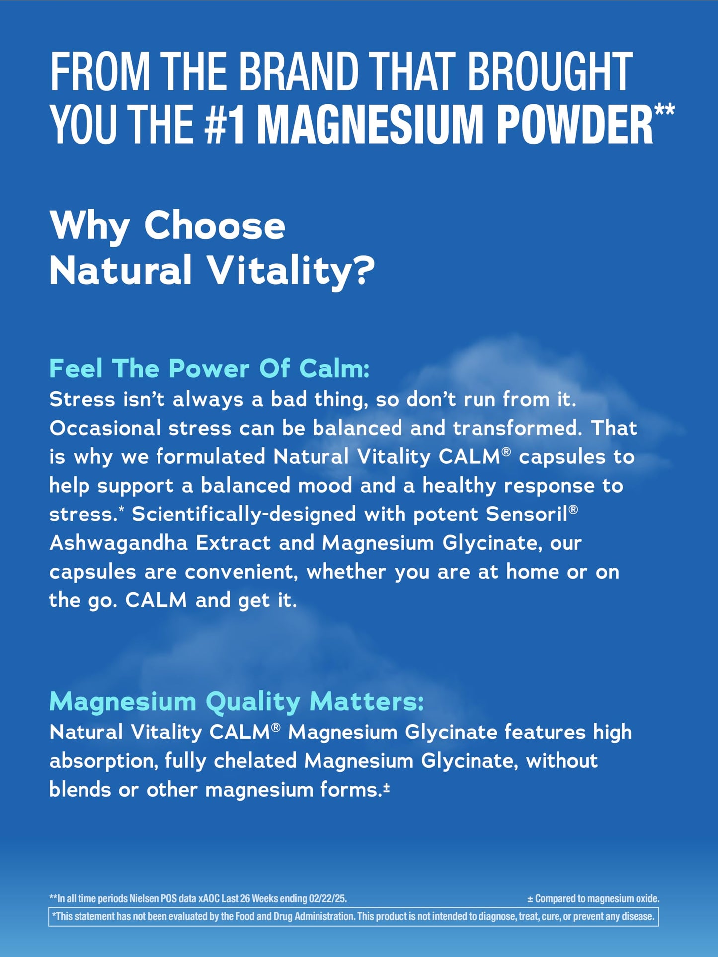 Natural Vitality Calm Ashwagandha + Magnesium Glycinate Capsules | Support for Occasional Stress & Anxiety | Gluten Free Supplement | 90 Count Natural VitalityBuy Supplements Australia